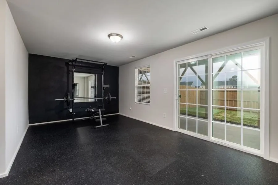 Single garage in Cornwall converted into a bright home gym, one of the uses that adds usable value